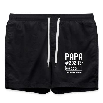 Bientôt papa - Short de bain - noir - Devant - AI Model Male 185 light (185cm)