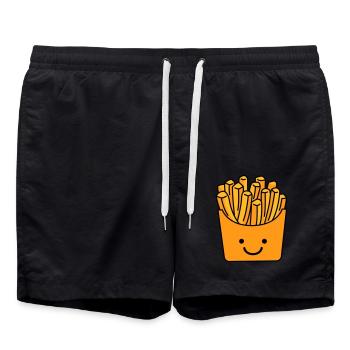 Frites françaises Smile - Short de bain - noir - Devant - AI Model Male 185 light (185cm)