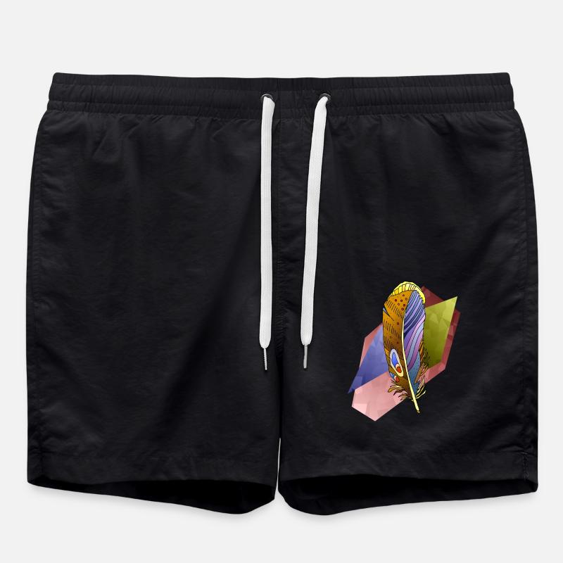 Feder - Badeshorts - Schwarz