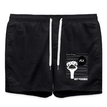 STAUSSENFLIEGE WEISS - Badeshorts - Schwarz - Vorne - AI Model Male 185 light (185cm)