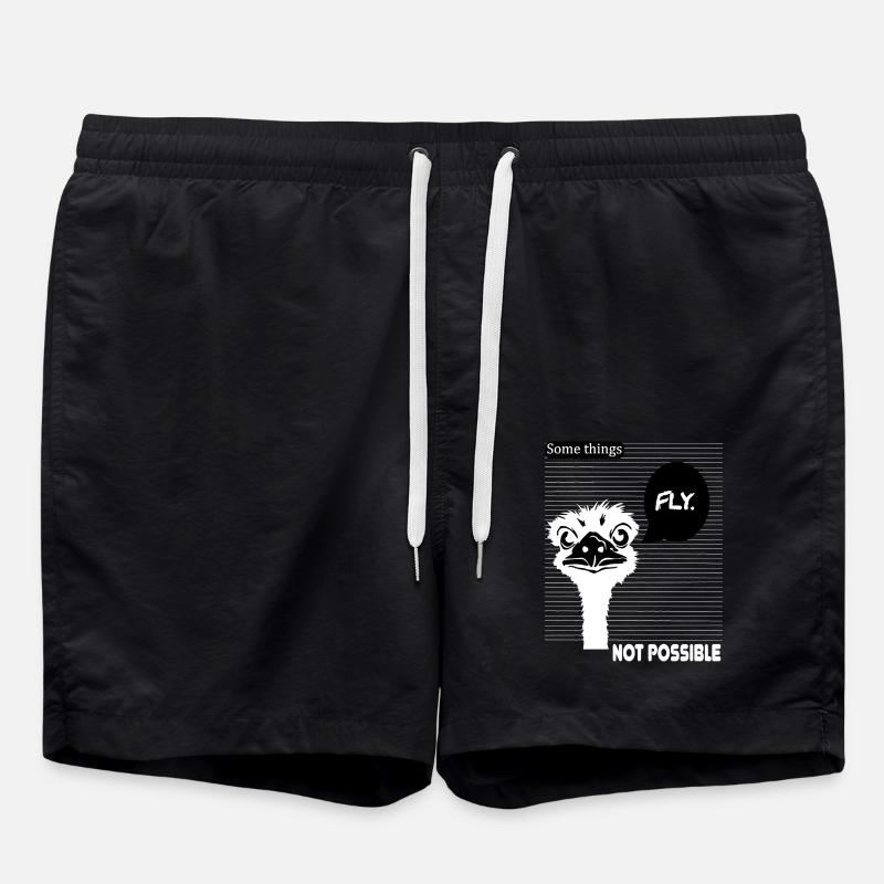 MOUCHE D’AUTRUCHE WHT - Short de bain - noir