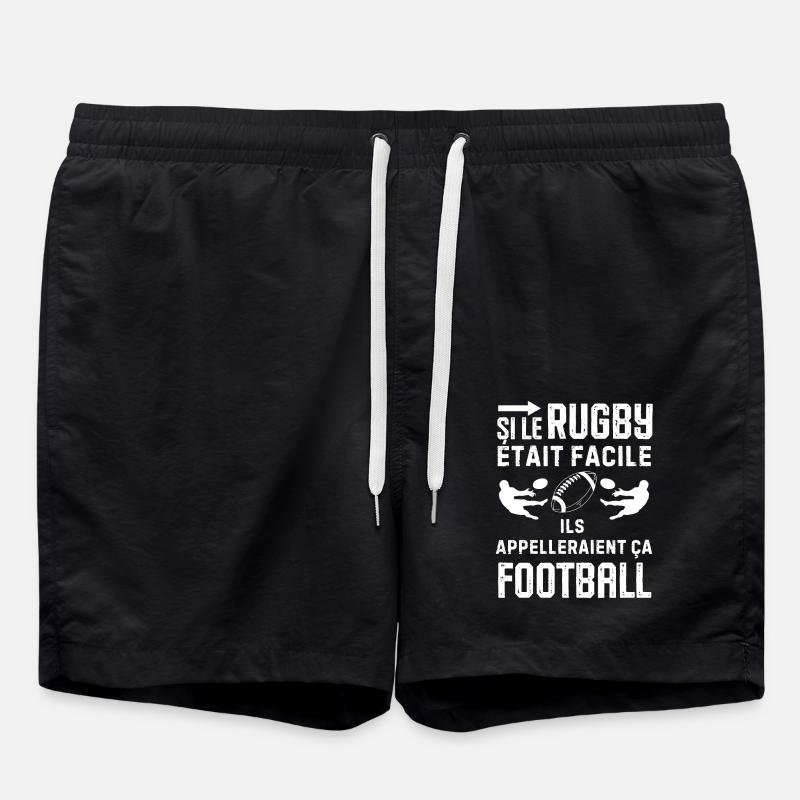 Humour rugby - Short de bain - noir