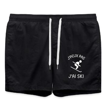 Je peux pas j ai ski - Short de bain - noir - Devant - AI Model Male 185 light (185cm)