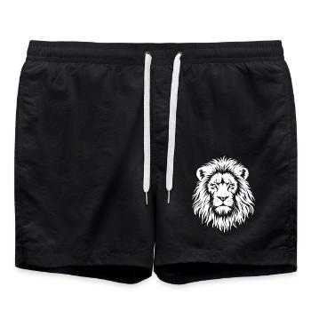 Tête de Lion - Short de bain - noir - Devant - AI Model Male 185 light (185cm)