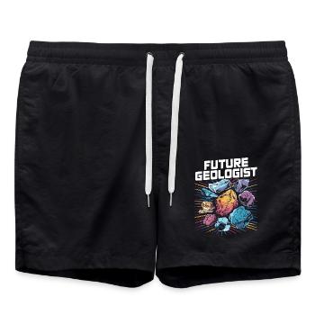Future Geologist - Passion for Geology - Swim Trunks - black - Front - AI Model Male 185 light (185cm)