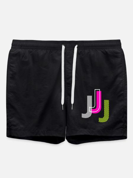 J Letter - Swim Trunks - black
