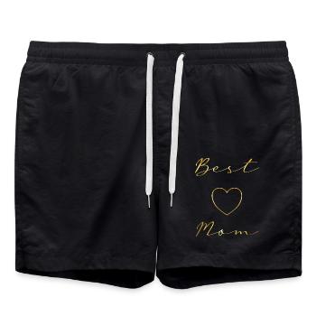 Best Mom Design - Badeshorts - Schwarz - Vorne - AI Model Male 185 light (185cm)