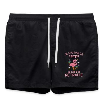 Retraitée vacances - Short de bain - noir - Devant - AI Model Male 185 light (185cm)