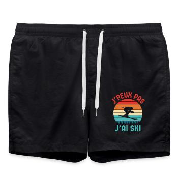 Je peux pas j ai ski - Short de bain - noir - Devant - AI Model Male 185 light (185cm)