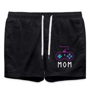 Maman Gamer - Short de bain - noir - Devant - AI Model Male 185 light (185cm)