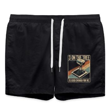 Retro design for classic car fans - Swim Trunks - black - Front - AI Model Male 185 light (185cm)