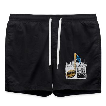 For fans of the marching band - Swim Trunks - black - Front - AI Model Male 185 light (185cm)