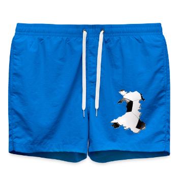 Wales Landkarte umrahmt echten Fußball - Badeshorts - Cobalt blue - Vorne