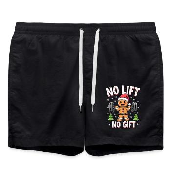 Pas d’ascenseur pas de cadeau Bodybuilder Pain d’épice Homme Gym - Short de bain - noir - Devant - AI Model Male 185 light (185cm)