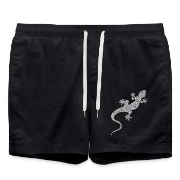 Die weiße Eidechse - Badeshorts - Schwarz - Vorne - AI Model Male 185 light (185cm)