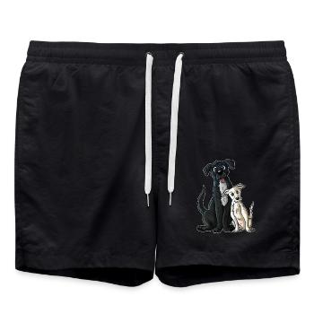 Canine - Swim Trunks - black - Front - AI Model Male 185 light (185cm)