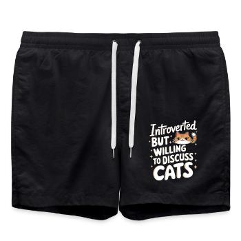 Introvertierter asozialer introvertierter - Badeshorts - Schwarz - Vorne - AI Model Male 185 light (185cm)