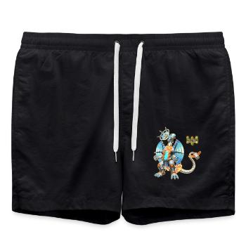 Wi-Fi Dragon - Swim Trunks - black - Front - AI Model Male 185 light (185cm)