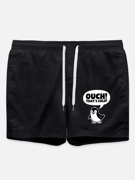 Ouch! That's Cold! - Swim Trunks - black