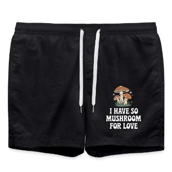Mushroom Mushrooms Funghi Mushroom - Swim Trunks - black - Front - AI Model Male 185 light (185cm)