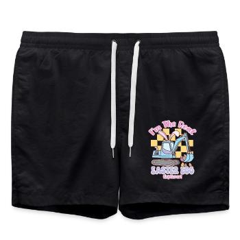 Je suis le vrai œuf de Pâques - Short de bain - noir - Devant - AI Model Male 185 light (185cm)