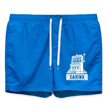 Jackpot Slot Machine Casino - Swim Trunks - cobalt blue - Front