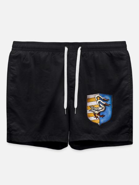 Coat of arms two-headed swan - Swim Trunks - black