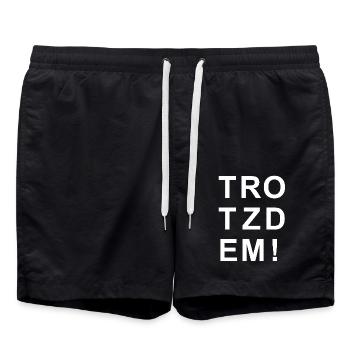 Trotzdem dunkel - Badeshorts - Schwarz - Vorne - AI Model Male 185 light (185cm)