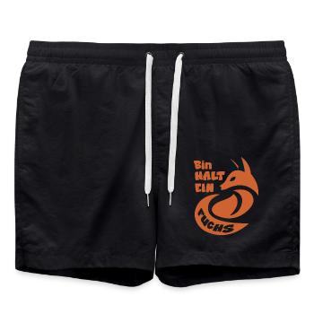 Bin halt ein Fuchs Fuchsliebhaber Statement lustig - Badeshorts - Schwarz - Vorne - AI Model Male 185 light (185cm)