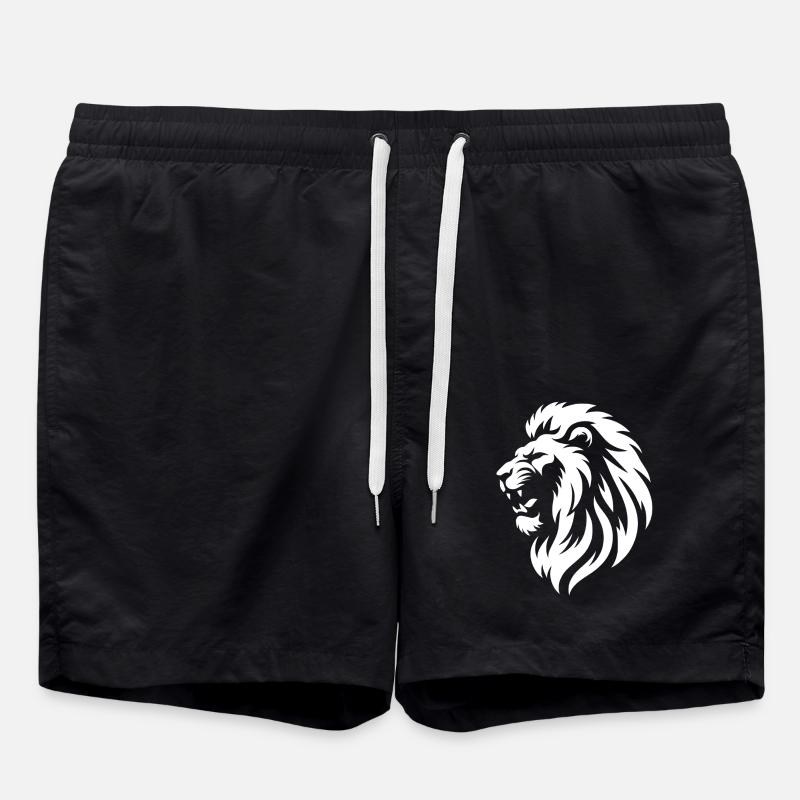 Silhouette Tête De Lion - Short de bain - noir