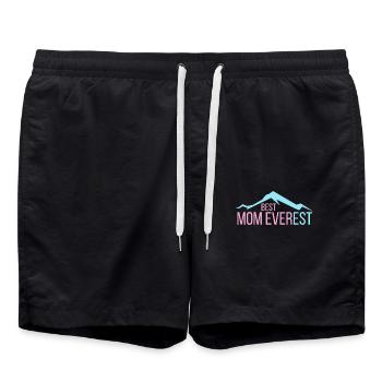 Meilleure maman de tous les temps Mama Fête des mères Mont Everest - Short de bain - noir - Devant - AI Model Male 185 light (185cm)