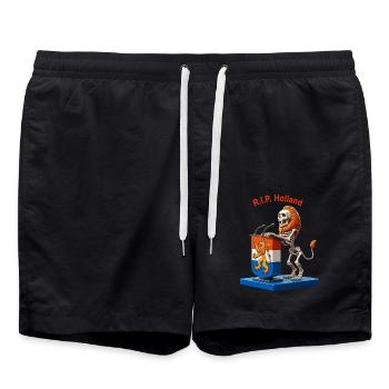 Holland Leeuw, Politiker - Badeshorts - Schwarz - Vorne - AI Model Male 185 light (185cm)
