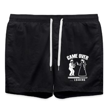 Game Over Chargement Mariage - Short de bain - noir - Devant - AI Model Male 185 light (185cm)