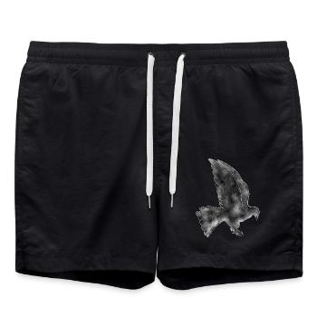 Taube - Badeshorts - Schwarz - Vorne - AI Model Male 185 light (185cm)