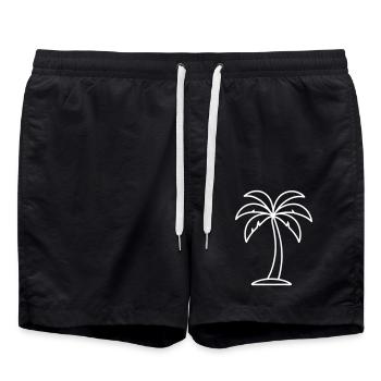 Palm Outline - Swim Trunks - black - Front - AI Model Male 185 light (185cm)
