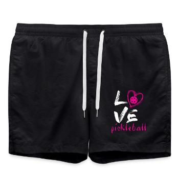 I Love Pickleball - Swim Trunks - black - Front - AI Model Male 185 light (185cm)