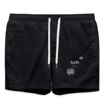 Soft Chaos Shirt – Soft Girl Meets Dark Romance - Swim Trunks - black - Front - AI Model Male 185 light (185cm)