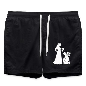ehepaar - Badeshorts - Schwarz - Vorne - AI Model Male 185 light (185cm)