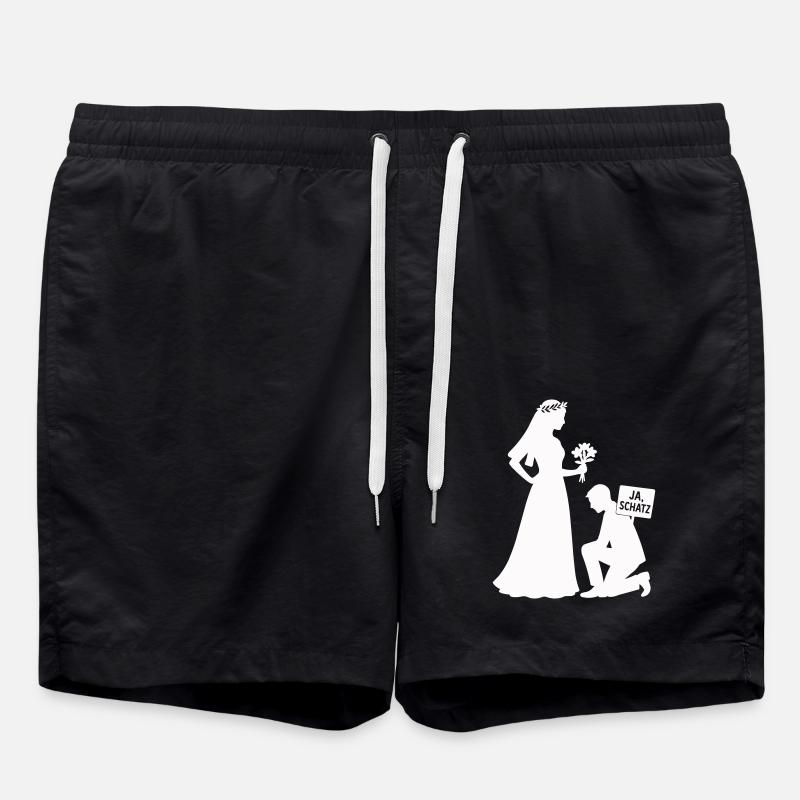 married couple - Swim Trunks - black