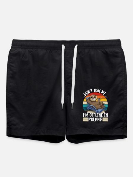 Polen Urlaub - Badeshorts - Schwarz