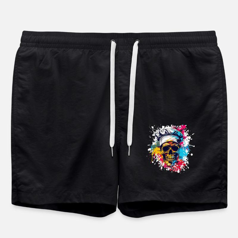 Koch Chef Totenkopf - Short de bain - noir