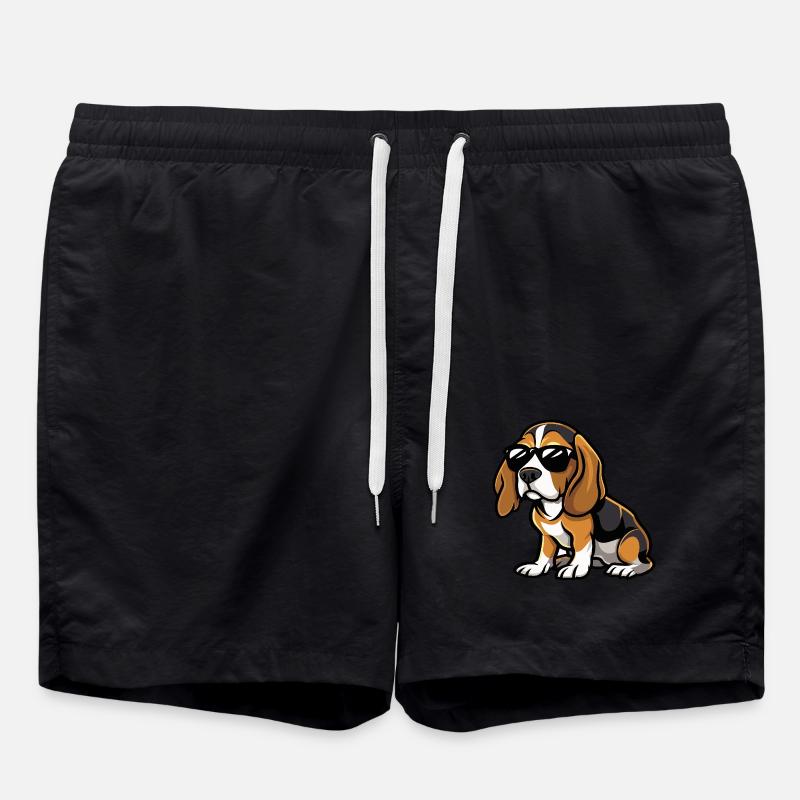 Beagle Dogs Cool Animal - Short de bain - noir