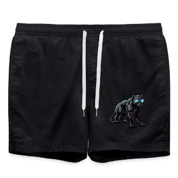 Panthère Cool Animal - Short de bain - noir - Devant - AI Model Male 185 light (185cm)