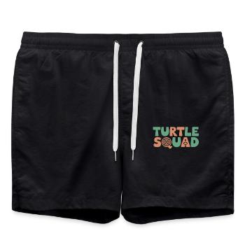 Turtle Groups Design Turtle Squad - Swim Trunks - black - Front - AI Model Male 185 light (185cm)