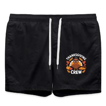 Récolte de dinde sucrée de l’équipage de Thanksgiving - Short de bain - noir - Devant - AI Model Male 185 light (185cm)