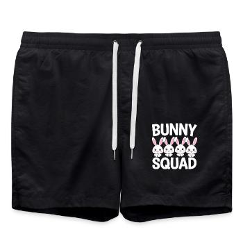 Bunnies Groups Design Bunnies Squad - Short de bain - noir - Devant - AI Model Male 185 light (185cm)