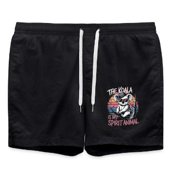 Der Koala Ist Mein Spirit Animal - Badeshorts - Schwarz - Vorne - AI Model Male 185 light (185cm)
