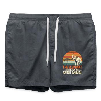 L’éléphant est mon animal de pouvoir - Short de bain - charbon - Devant - AI Model Male 185 light (185cm)