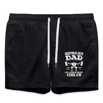 Bodybuilder Dad Like Regular Dad But Cooler - Dad - Short de bain - noir - Devant - AI Model Male 185 light (185cm)