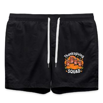 Équipe de Thanksgiving Drôles de dindes - Short de bain - noir - Devant - AI Model Male 185 light (185cm)